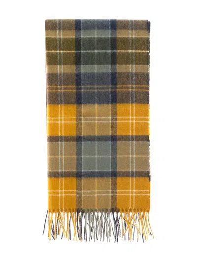 Barbour Tartan Fringed Scarf In Multi