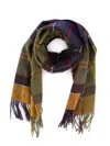 Barbour Tartan Fringed Scarf In Multi