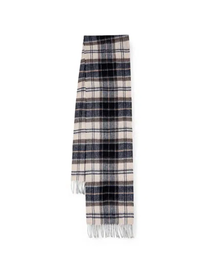 Barbour Tartan Fringed Scarf In Multi