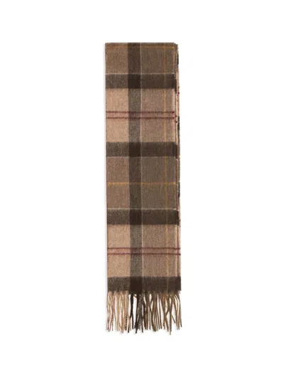 Barbour Tartan Fringed Scarf In Multi