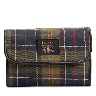 Barbour Tartan Hanging Washbag In Multi