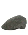 Barbour Checkered Hat In Olive/red