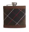 Barbour Tartan Hip Flask In Brown