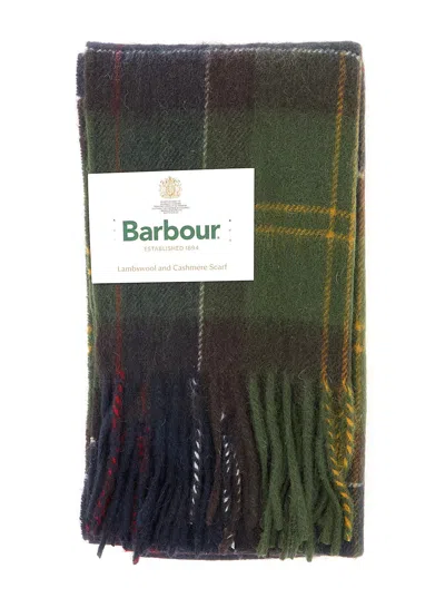 Barbour Tartan Lambswool And Cashmere Scarf In Multi