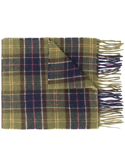 Barbour Tartan Lambswool Scarf Accessories In Green