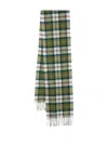 Barbour Tartan Lambswool Scarf In Green