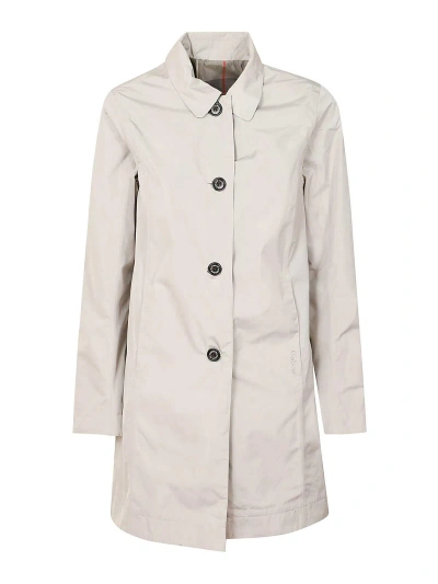 Barbour Tartan Nylon Raincoat In Light Grey