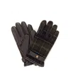 Barbour Tartan Panelled Gloves In Multicolour
