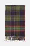Barbour Tartan Patchwork Scarf In Green