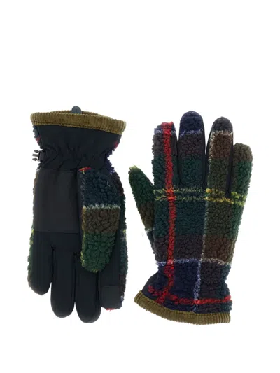 BARBOUR TARTAN-PATTERN GLOVES