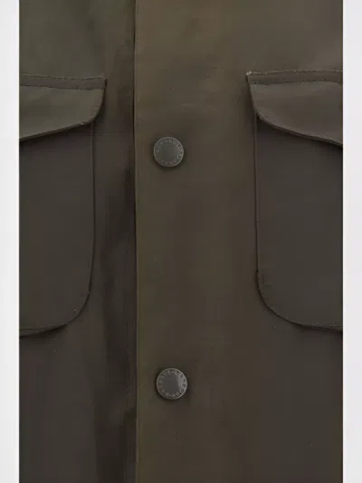 Barbour Tartan Pattern Jacket Leather Patches In Gray