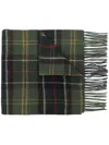 Barbour Acrylic Scarf With Check Pattern In Multi