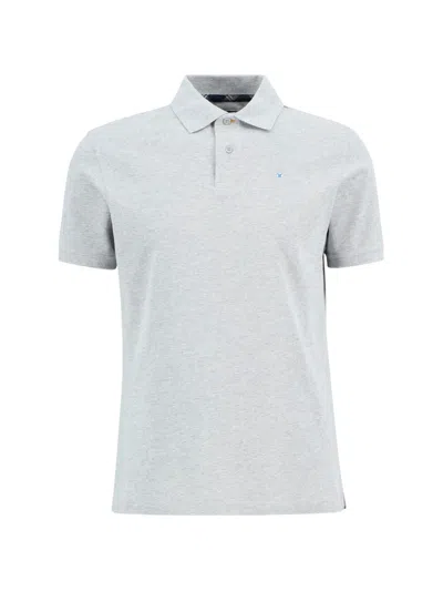 Barbour Tartan Pique Check Trim Polo Shirt In Blue