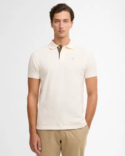 Barbour Logo-embroidery Polo Shirt In Neutral