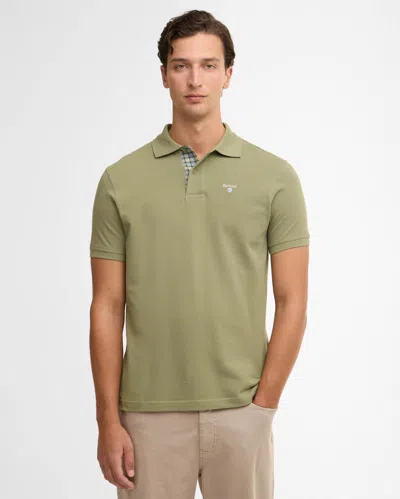 Barbour Tartan Pique Mens Polo In Green