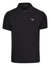 Barbour Embroidered Cotton Polo In Black