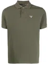 Barbour Embroidered Logo Polo Sports In Green