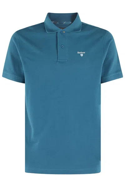 Barbour Tartan Pique Polo In Lyons Blue