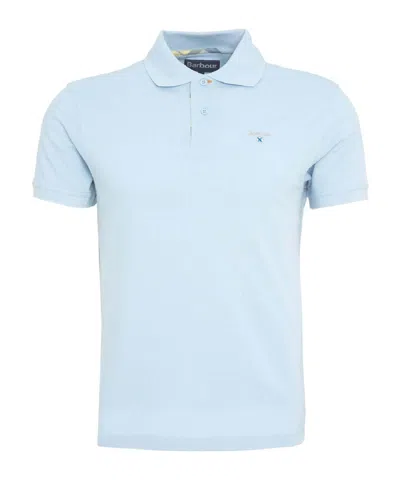 Barbour Mens Sports Polo Shirt In Sky