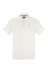Barbour White Cotton Polo In White