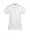 Barbour Tartan Pique Polo In White