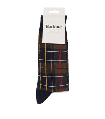 Barbour Tartan Print Blyth Socks In Multi