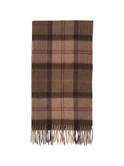 Barbour Tartan Scarf In Brown