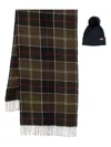 Barbour Tartan Scarf Set In Multi