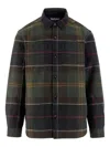 Barbour Tailored Check Tartan Overshirt With Buttoned Cuffs In Green
