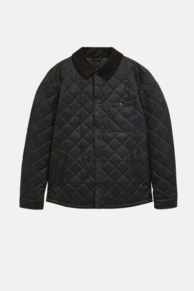 Barbour Tartan Shirt Quiltedjacket In Green