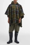 Barbour Tartan Showerproof Packable Poncho In Multi