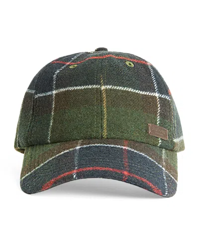 Barbour Tartan Sports Cap In Green