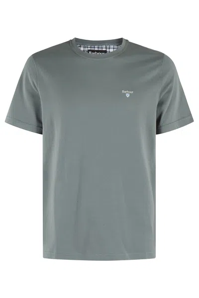 Barbour Tartan Sports Tee In Vintage Teal