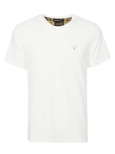 Barbour Tartan Sports Tee In White