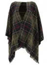 Barbour Acrylic Cape With Tartan Pattern