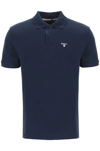 Barbour Tartan-trim Polo Shirt In Blu