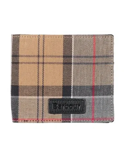 Barbour Tartan Walle Man Wallet Beige Size - Soft Leather