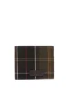 Barbour Plaid Pattern Leather Bi-fold Wallet In Multi