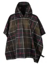 Barbour Sproof Tartan Poncho In Multicolor