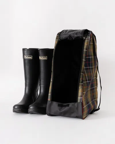 Barbour Tartan Wellington Boot Bag In Multi