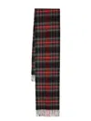 Barbour Tartan Wool And Cashmere Scarf In Black