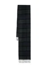 Barbour Tartan Wool And Cashmere Scarf New Check In Black