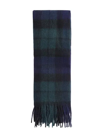 Barbour Tartan Wool And Cashmere Scarf New Check In Multi