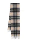 Barbour Tartan Wool And Cashmere Scarf In Neutral