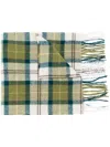 Barbour Tartan Wool  Scarf In Green