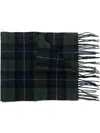 Barbour Tartan Wool  Scarf In Green