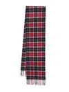 Barbour Mens Cranberry Tartan Tartan-print Lambswool Scarf In Red