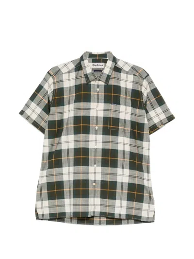 Barbour Tartan-pattern Short-sleeve Shirt In Green