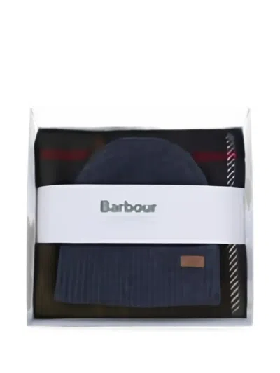 Barbour Tartan-print Beanie And Scarf Set In Multi