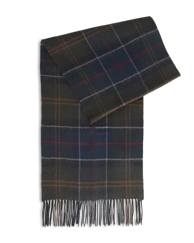 Barbour Taryn Reversible Wool Scarf In Shadow Classic Tartan